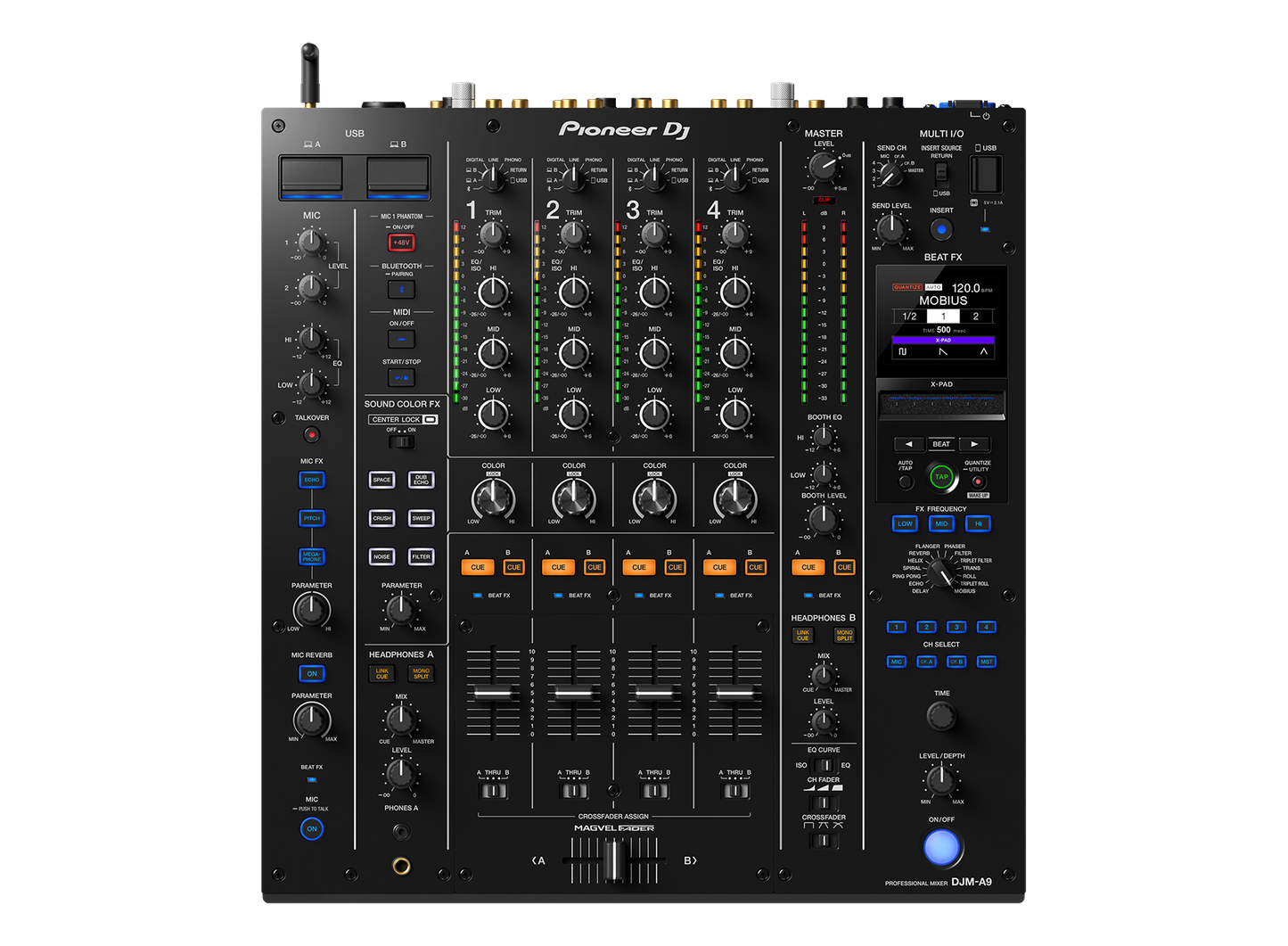 Pioneer DJM A9  - 4 Channel Professional DJ mixer with Beat FX - Fully Digital